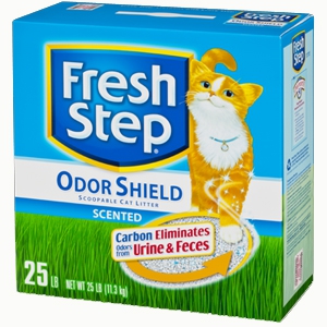 Fresh Step (Фрэш Стэп) Odor Shield. Комкующийся наполнитель для кошачьего туалета ароматизированный, 3,17 кг